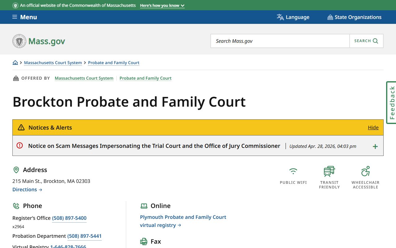 Brockton Probate and Family Court for Plymouth County probate records