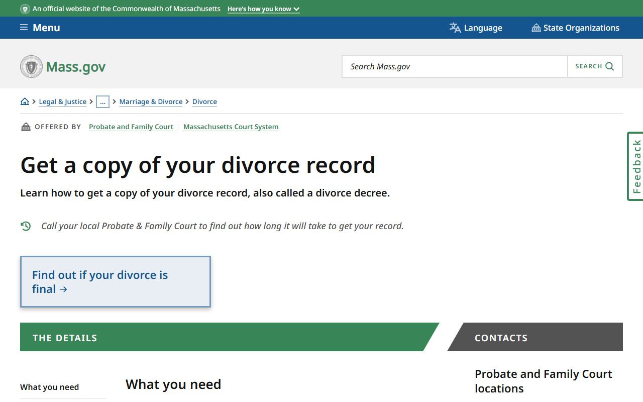 Get a copy of your divorce record for Plymouth County divorce records